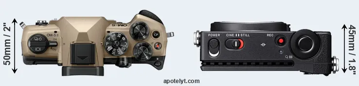 Compare OM-5 II versus fp L top