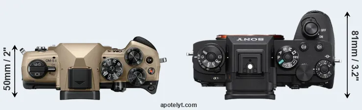 Compare OM-5 II versus A1 top