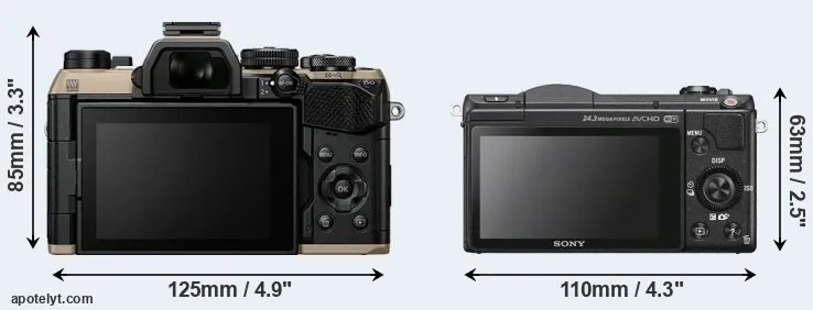 Comparison OM-5 II or A5100 rear