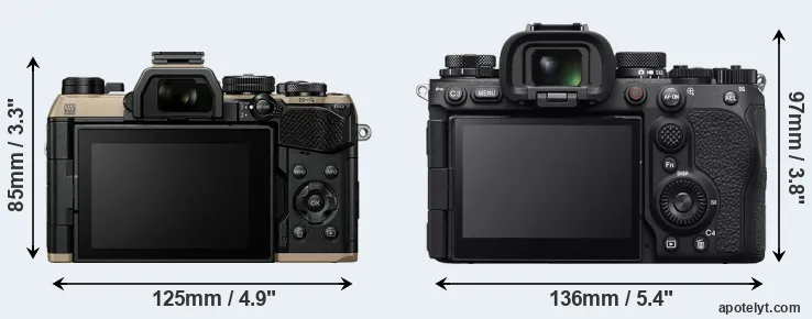 Comparison OM-5 II or A9 III rear