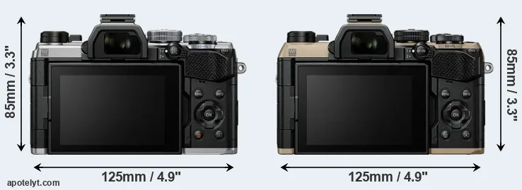 Comparison OM-5 or OM-5 II rear