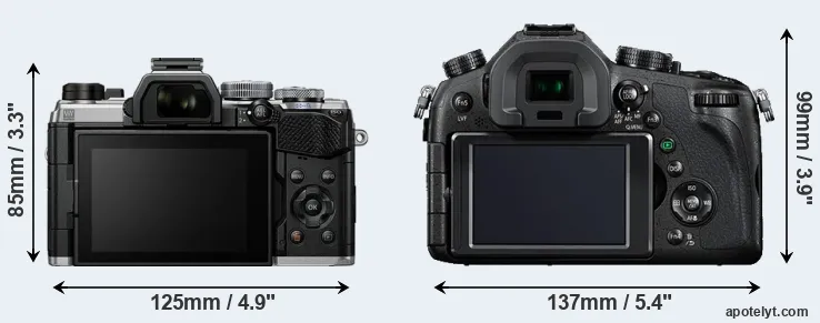 Comparison OM-5 or FZ1000 rear