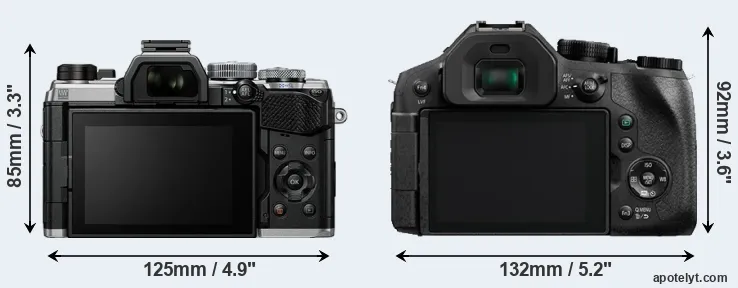 Comparison OM-5 or FZ330 rear