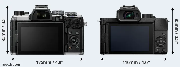 Comparison OM-5 or G100 rear