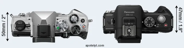 Compare OM-5 versus G3 top