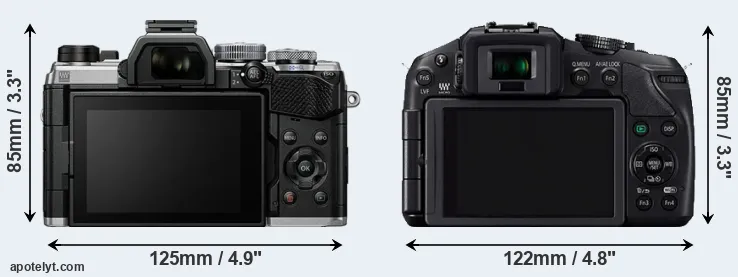 Comparison OM-5 or G6 rear