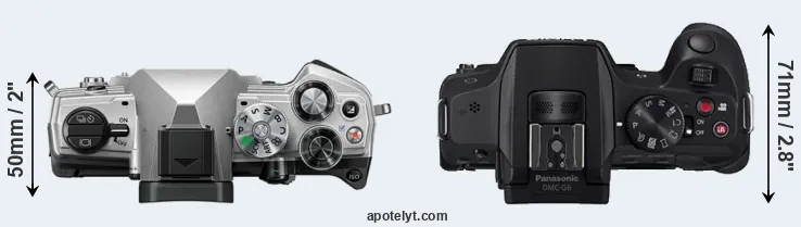 Compare OM-5 versus G6 top
