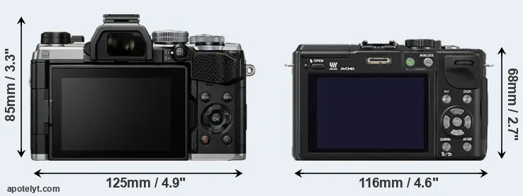 Comparison OM-5 or GX1 rear