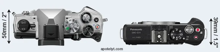 Compare OM-5 versus GX1 top