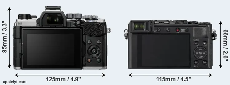 Comparison OM-5 or LX100 II rear