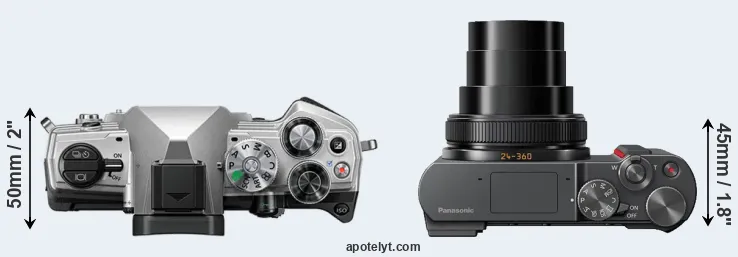 Compare OM-5 versus TZ200 top