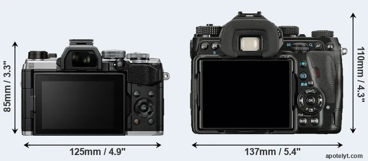 Comparison OM-5 or K-1 rear