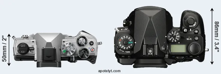Compare OM-5 versus K-1 top