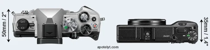 Compare OM-5 versus GR II top