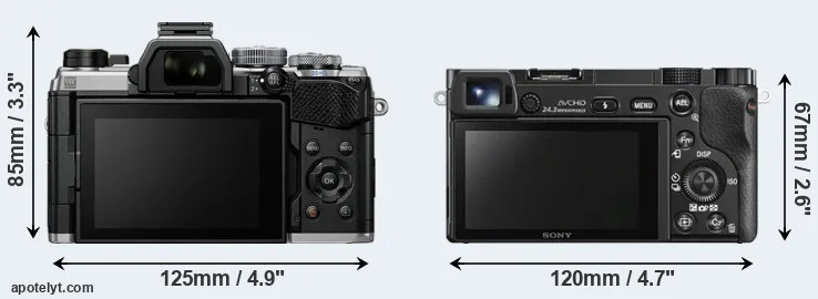 Comparison OM-5 or A6000 rear