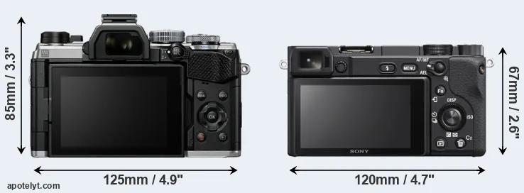 Comparison OM-5 or A6400 rear