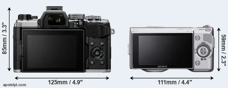Comparison OM-5 or NEX-5 rear