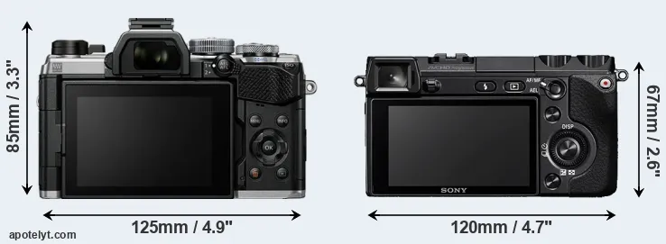 Comparison OM-5 or NEX-7 rear