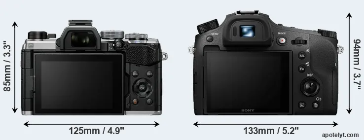 Comparison OM-5 or RX10 IV rear