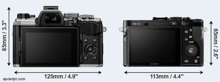 Comparison OM-5 or RX1R II rear