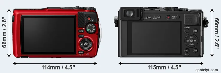 Comparison TG-7 or LX100 rear