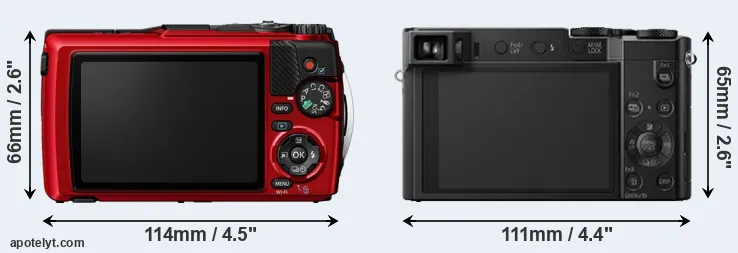 Comparison TG-7 or TZ100 rear