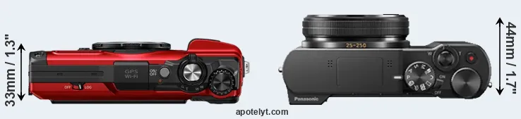 Compare TG-7 versus TZ100 top