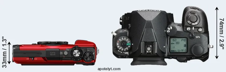 Compare TG-7 versus K-3 III top