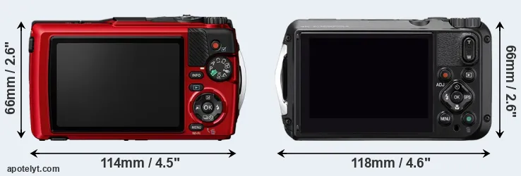 Comparison TG-7 or WG-6 rear