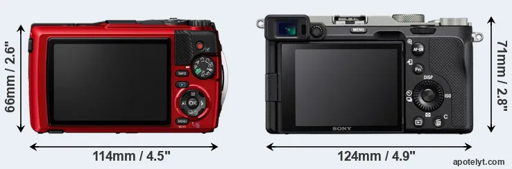 Comparison TG-7 or A7C rear