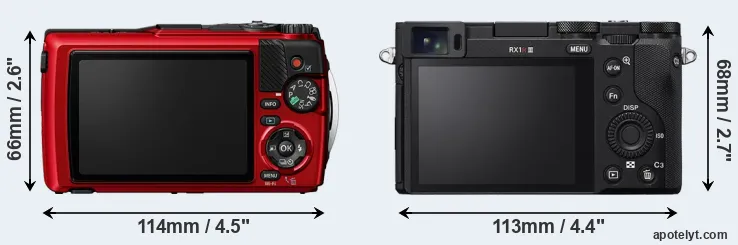 Comparison TG-7 or RX1R III rear