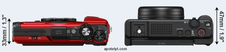 Compare TG-7 versus ZV-1 II top