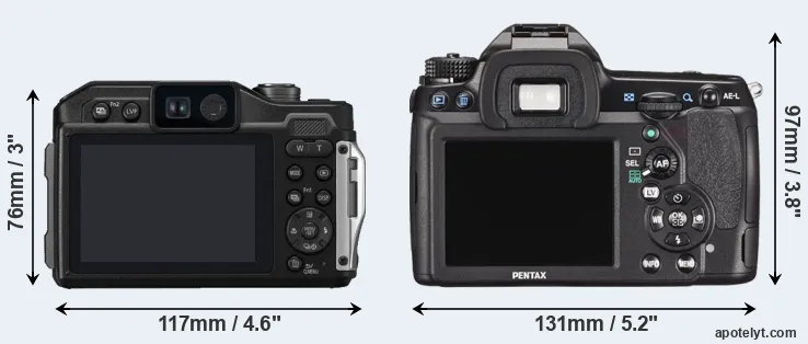 Comparison FT7 or K-5 II rear