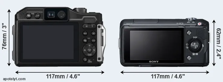 Comparison FT7 or NEX-3 rear