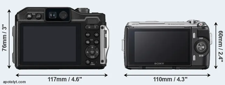 Comparison FT7 or NEX-C3 rear