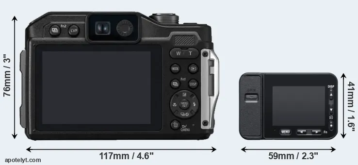 Comparison FT7 or RX0 II rear