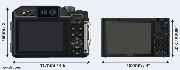 Comparison FT7 or RX100 rear