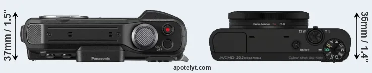 Compare FT7 versus RX100 top