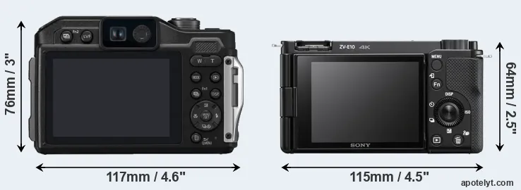 Comparison FT7 or ZV-E10 rear