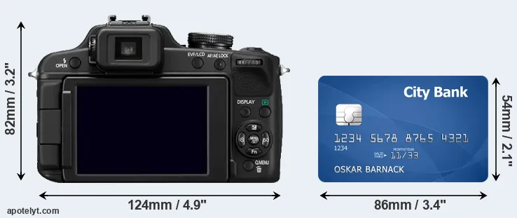 FZ100 and credit card rear side