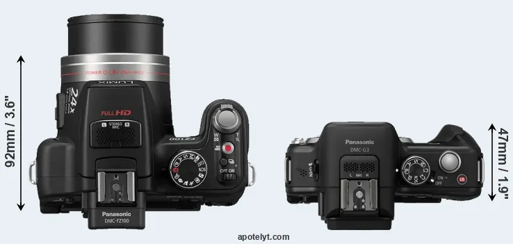 Compare FZ100 versus G3 top