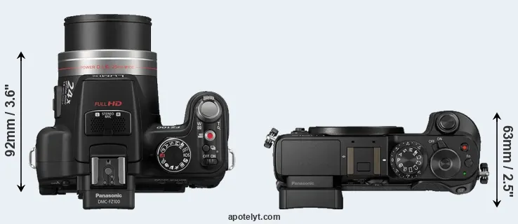 Compare FZ100 versus GX8 top