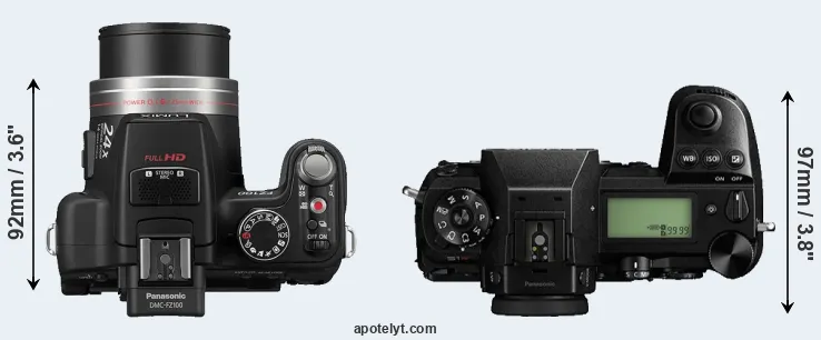 Compare FZ100 versus S1R top