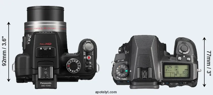 Compare FZ100 versus K-3 top
