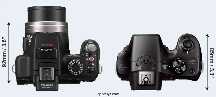 Compare FZ100 versus A3000 top