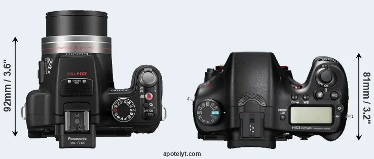 Compare FZ100 versus A77 top