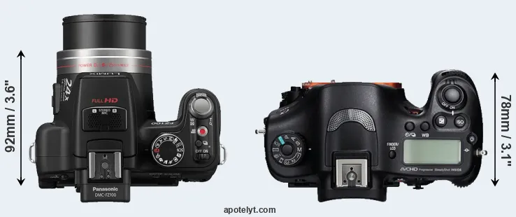 Compare FZ100 versus A99 top