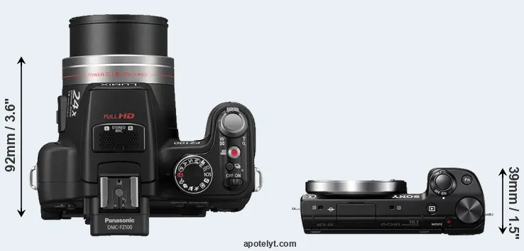 Compare FZ100 versus NEX-5R top