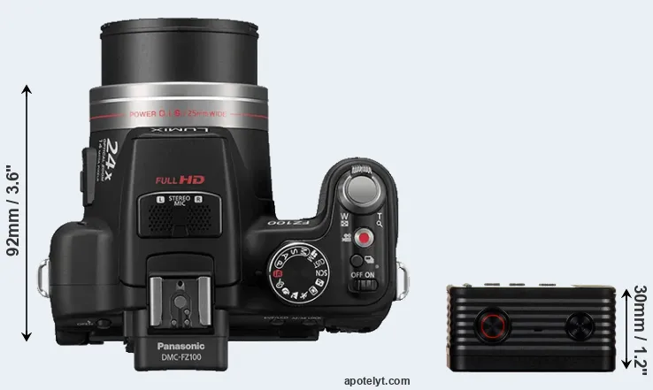 Compare FZ100 versus RX0 top