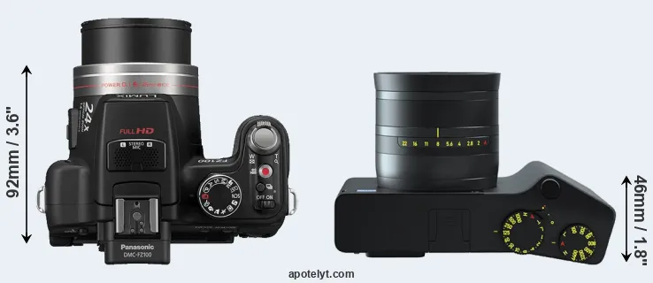 Compare FZ100 versus ZX1 top